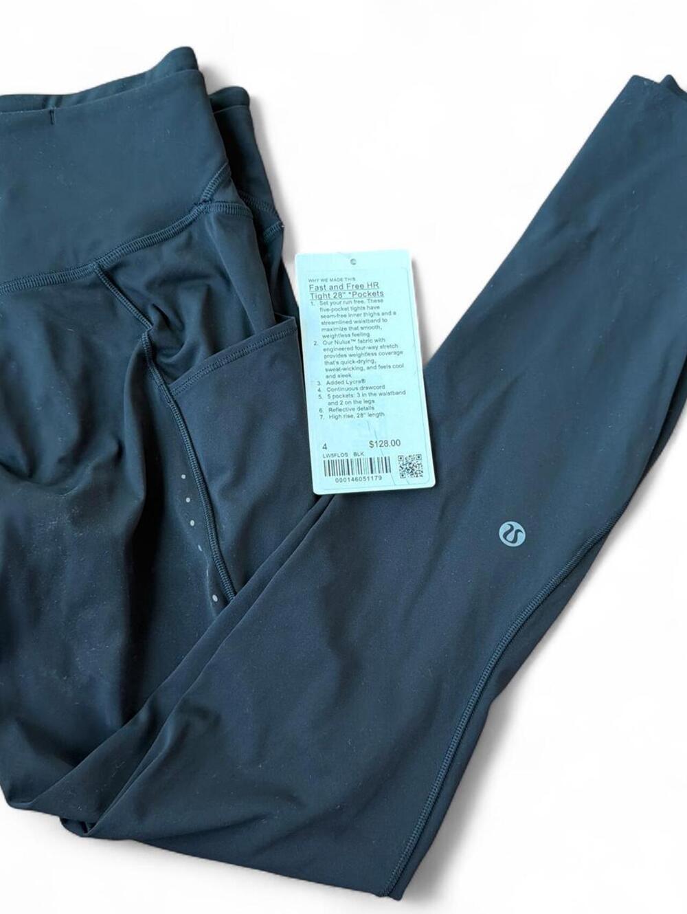 Lululemon Fast and Free HR Tight 28" Pockets leggings black